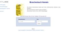 Tablet Screenshot of cylex-branchenbuch-hameln.de